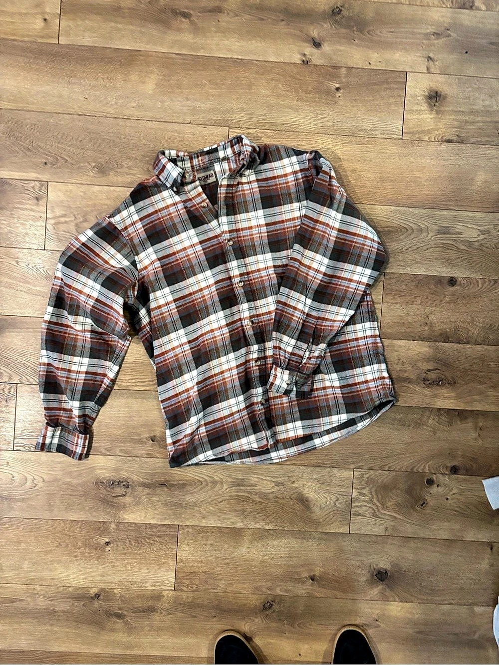 RedHead Men's Plaid Cotton Shirt Size Large Like New